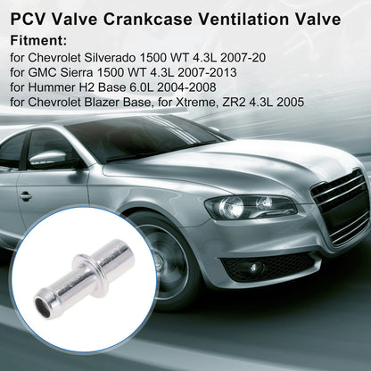 PCV Valve Exhaust Control Crankcase Ventilation for Chevrolet Silverado