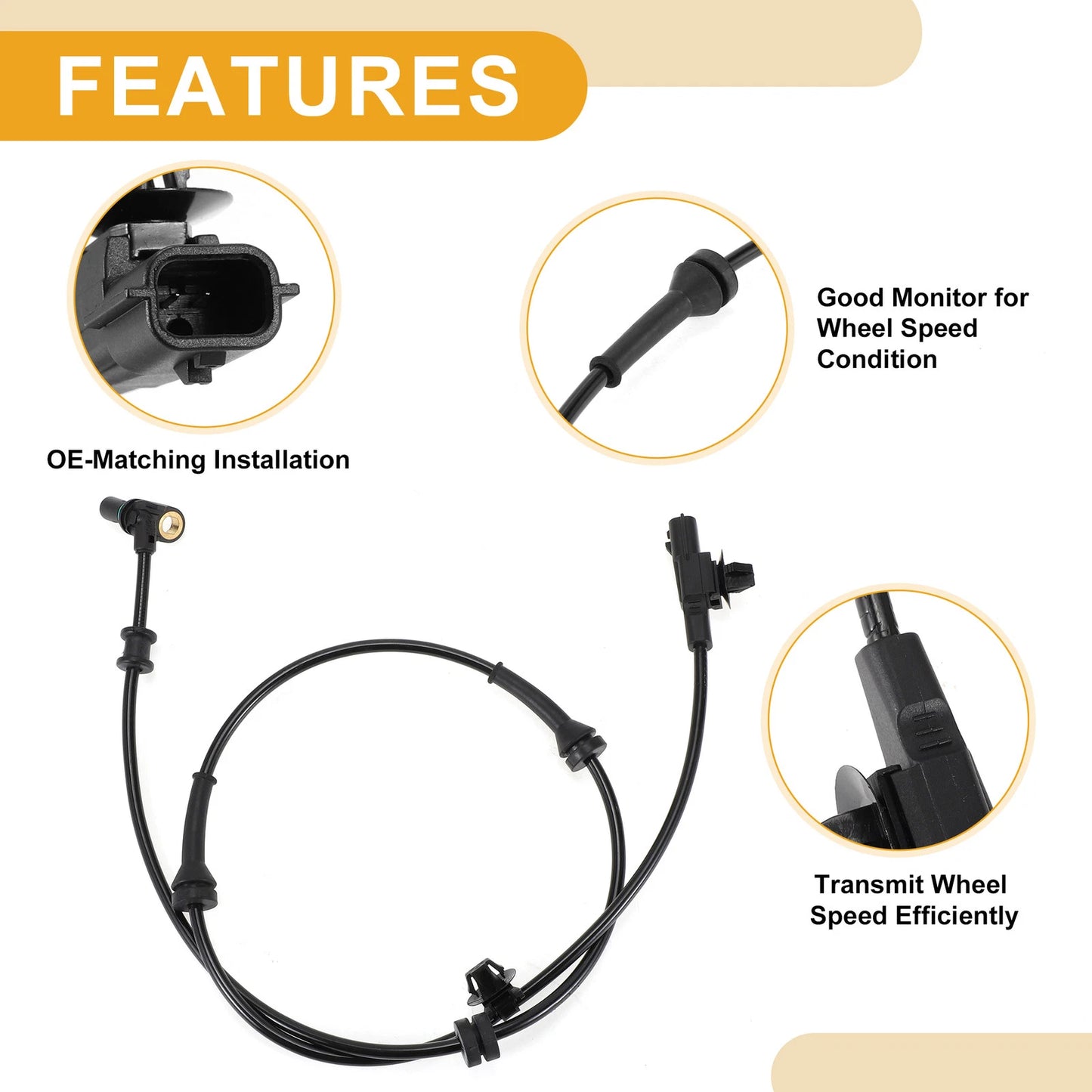 ABS Wheel Speed Sensor Front Left Right for Infiniti QX80 (2010-2017)