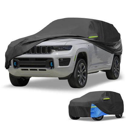 Waterproof Car Cover for Jeep Grand Cherokee 2002-2023 Black Blue