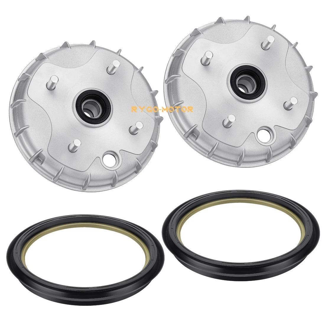 2 x Front Brake Drum & Dust Seal for Honda Rancher 350 (2000–2006)