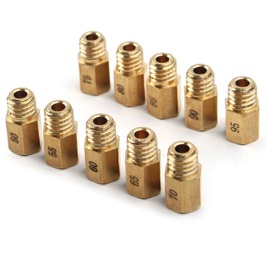 10pcs Carb Main Jets for MIKUNI VM/TM/TMX AX100 (50-95)