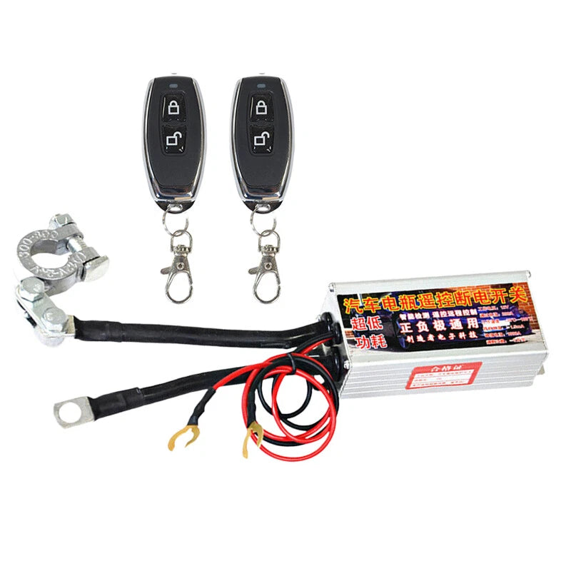 12V Integrated Wireless Remote Control Battery Disconnect Isolator Switch for Car
