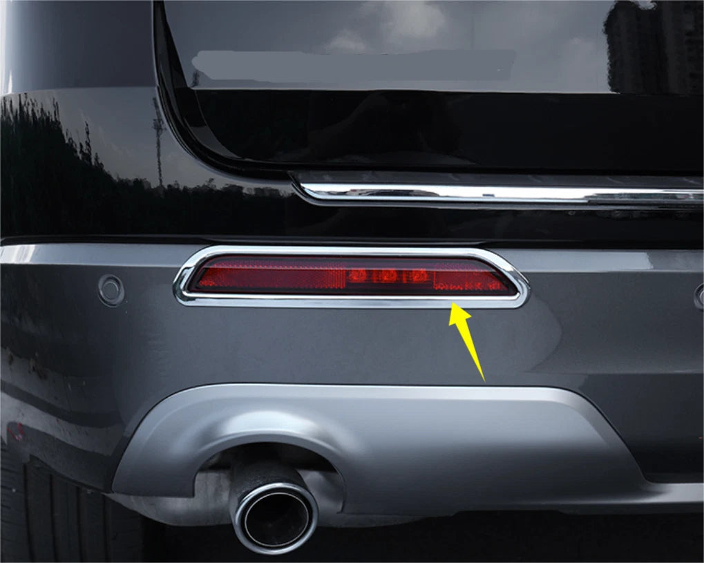 ABS Chrome Rear Fog Light Frame Cover Trim for Ford Explorer (2020-2023) 2 x
