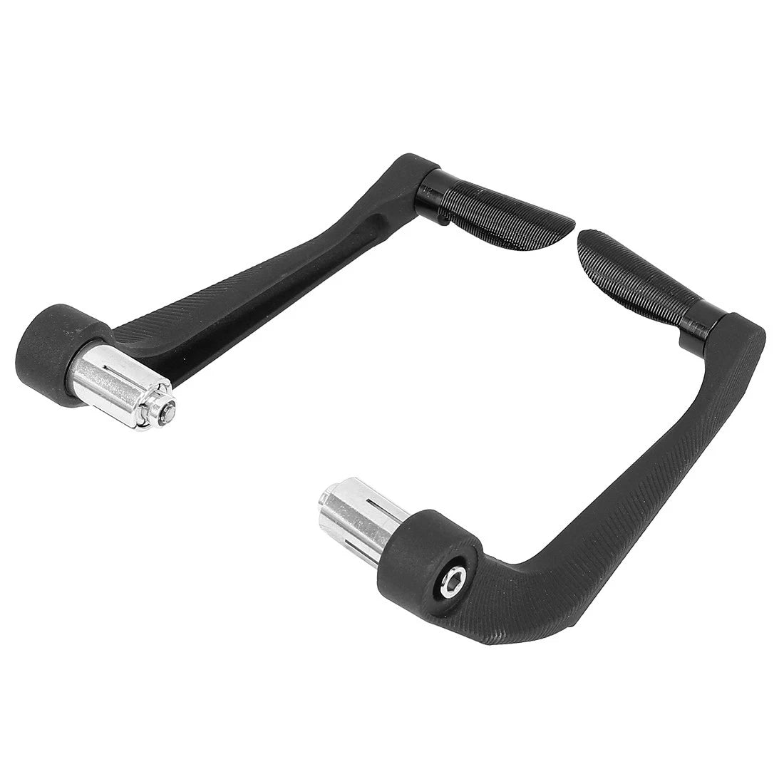 Pair 22mm Striped Brake Clutch Protector Hand Guard for Motorcycle Black