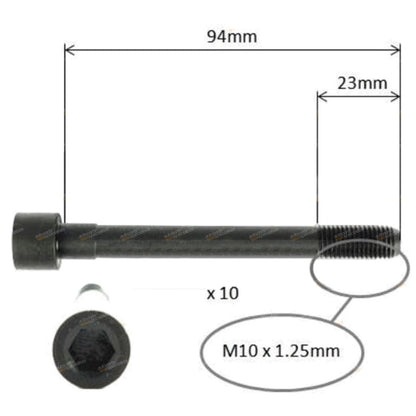 Cylinder Head Bolt Set 1.6L/1.4L Kia Rio (2005 - 2010)