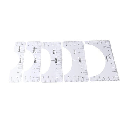 5 x T-Shirt Rulers Guide for Vinyl Alignment Placement