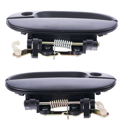 Outer Door Handle Set of 4 for Hyundai Excel X3 (1997-2000) Black Front Rear