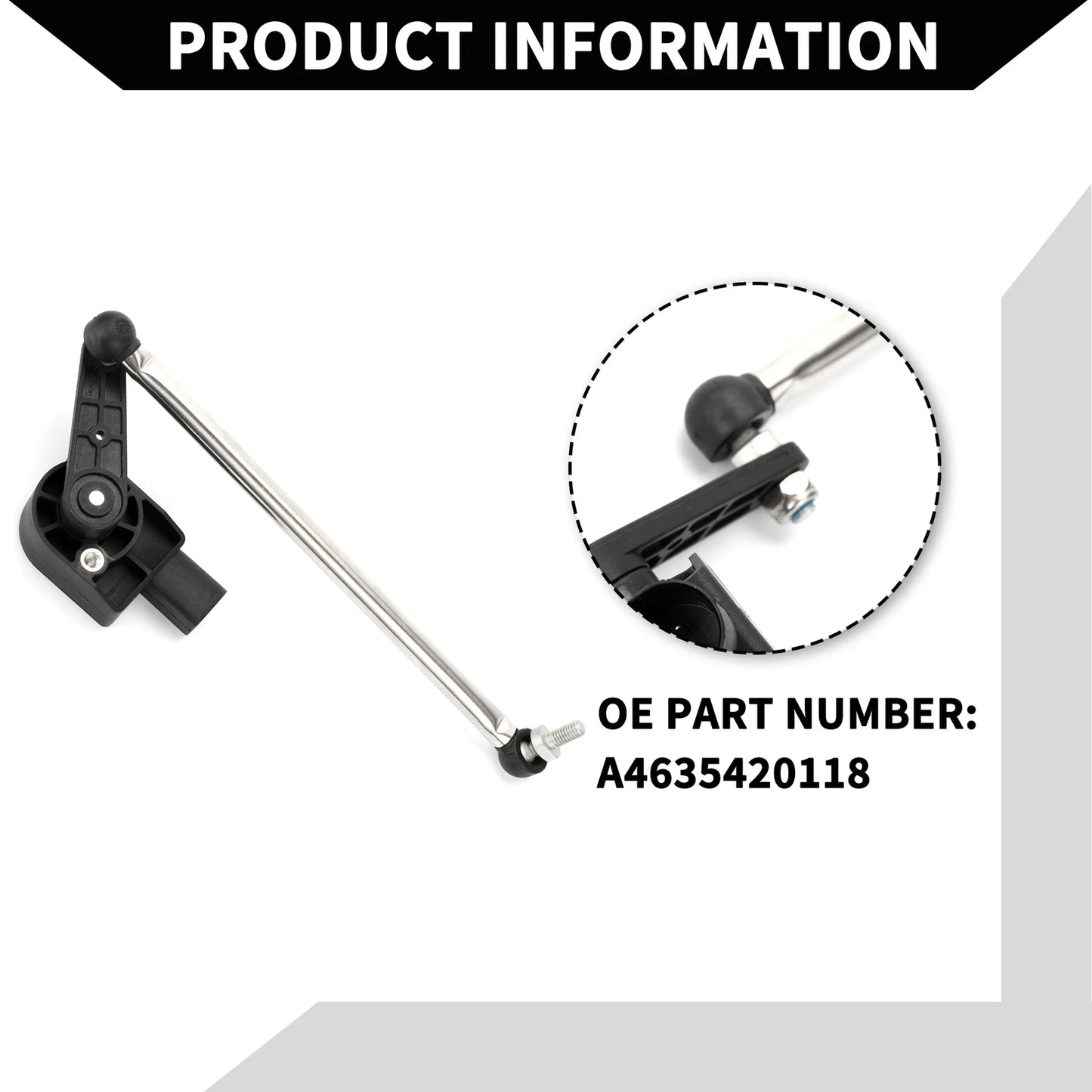 Suspension Ride Height Level Sensor for Mercedes-Benz W463 (2002-2018)
