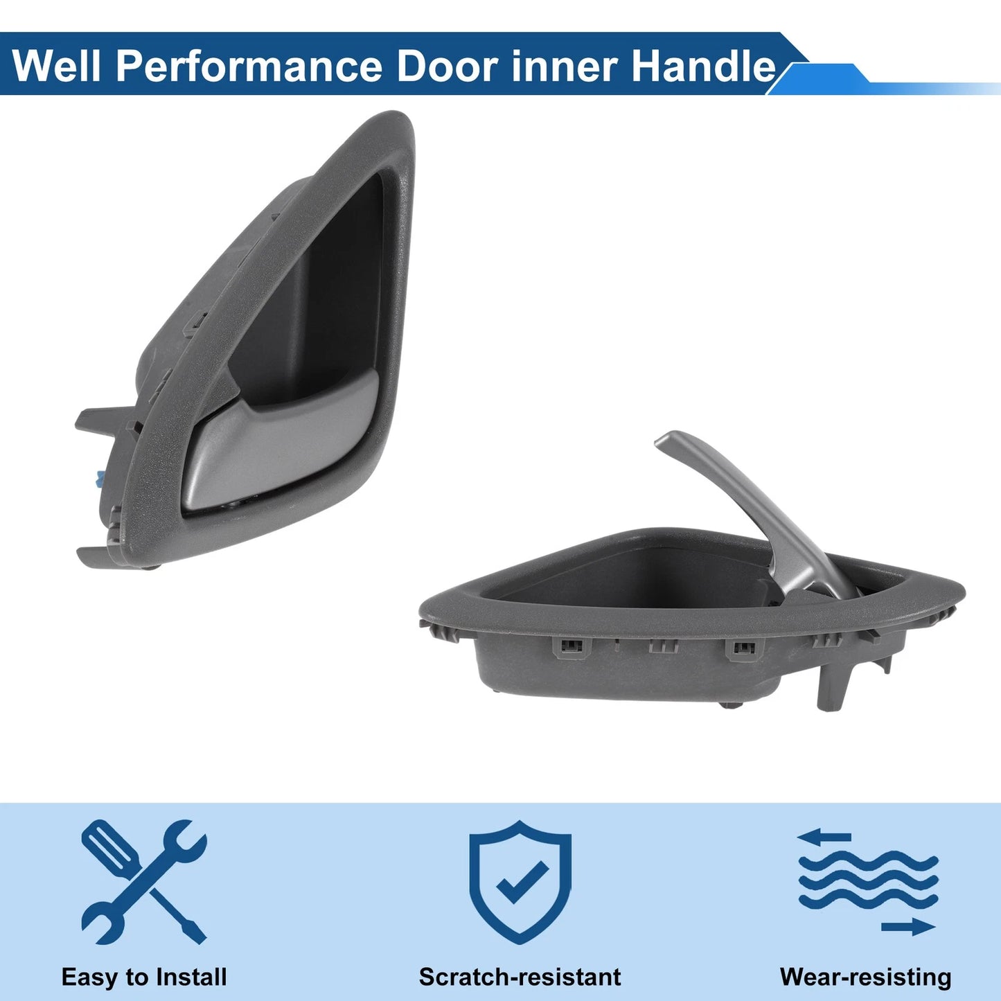 Front Passenger Door Handle for Chevrolet Sail Gray Chrome (2010-2014)