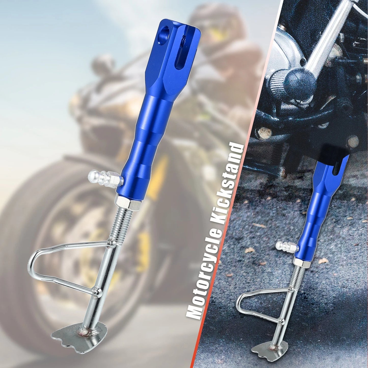 Kickstand Side Support Stand Blue for Motorcycle