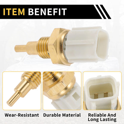 Coolant Temperature Sensor for Toyota Tundra 2002-2005 (2 x) Gold Tone