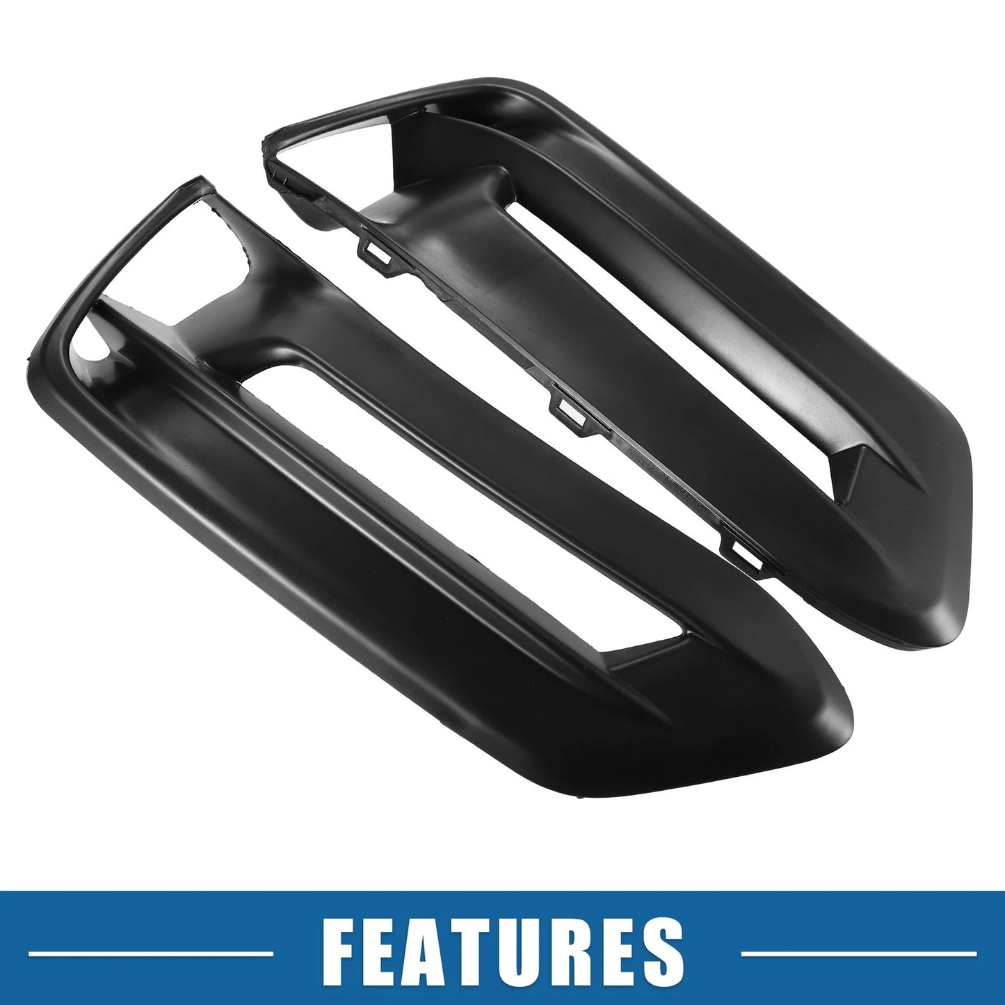 Front Fog Light Grille Covers for Honda Accord (2018-2020) Black