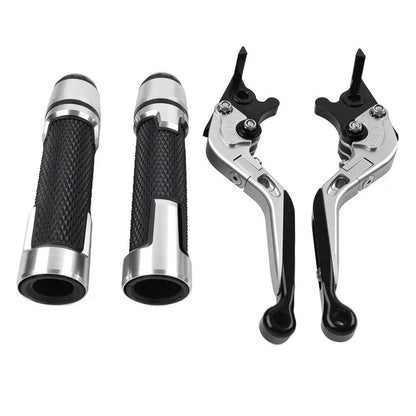 Silver Extendable Brake Clutch Levers Grips Set for Suzuki GSX1400 (2001-2008)