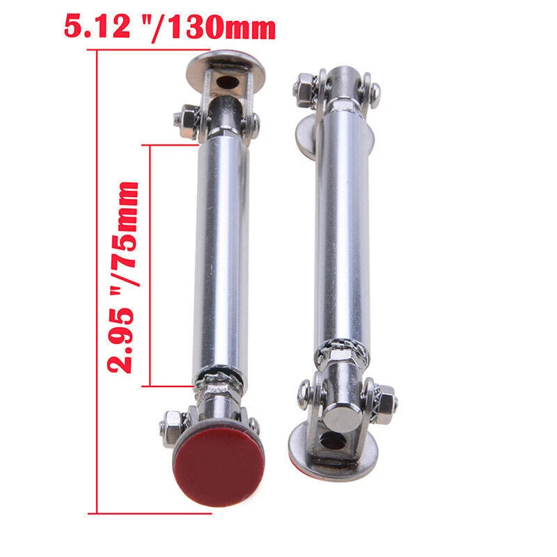 2 x Silver Universal Car Front Bumper Lip Splitter Rod