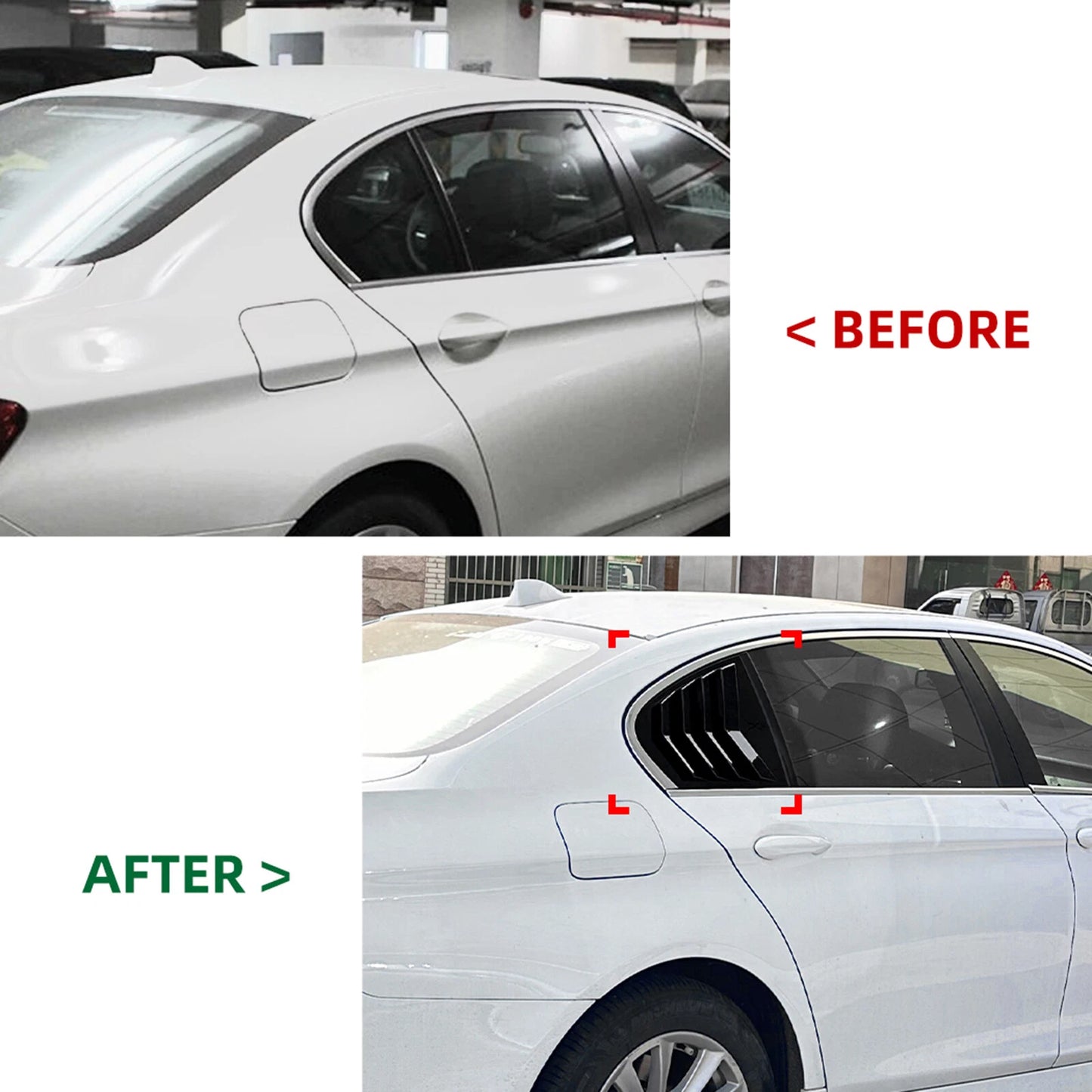 Rear Window Side Louver Covers for BMW 5 Series F10 (2011-2017)