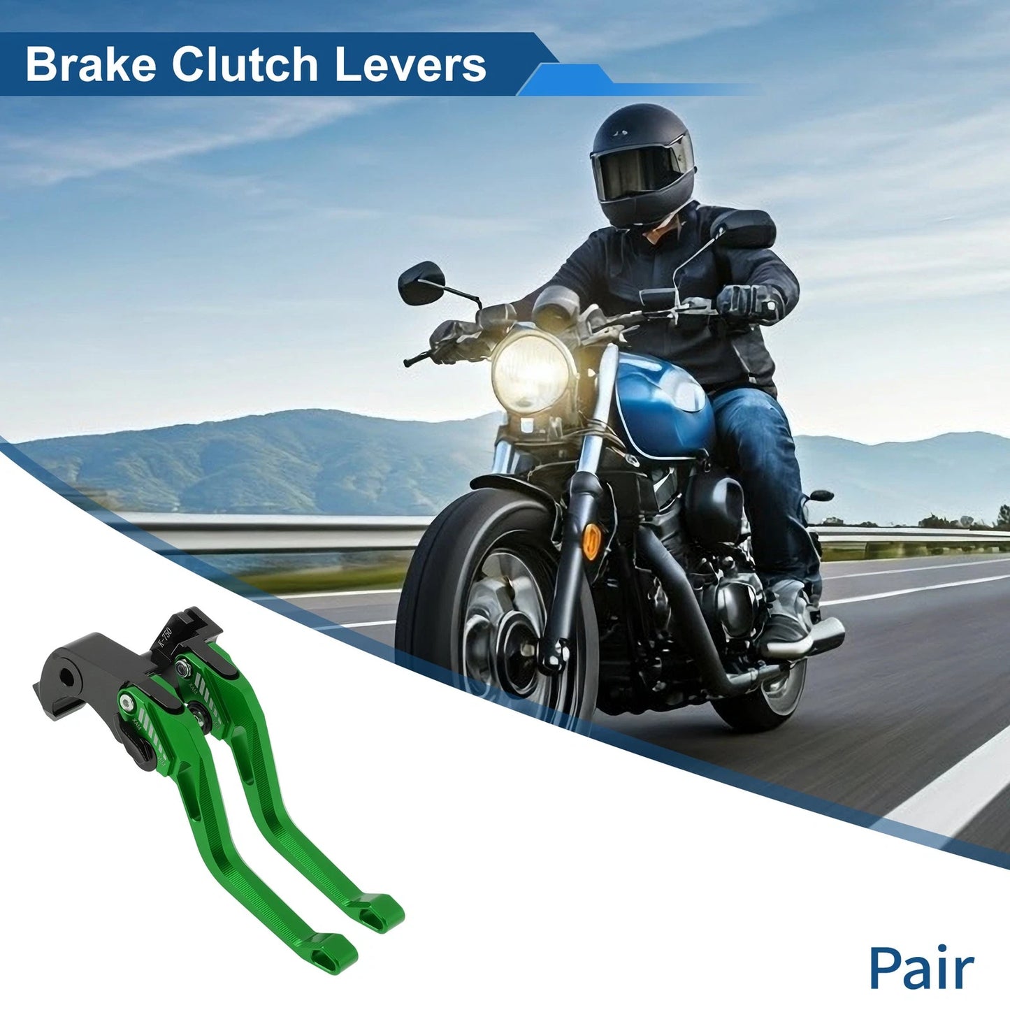 Adjustable Short Brake Clutch Levers for Kawasaki ZX6R ZX-6R 636 Green