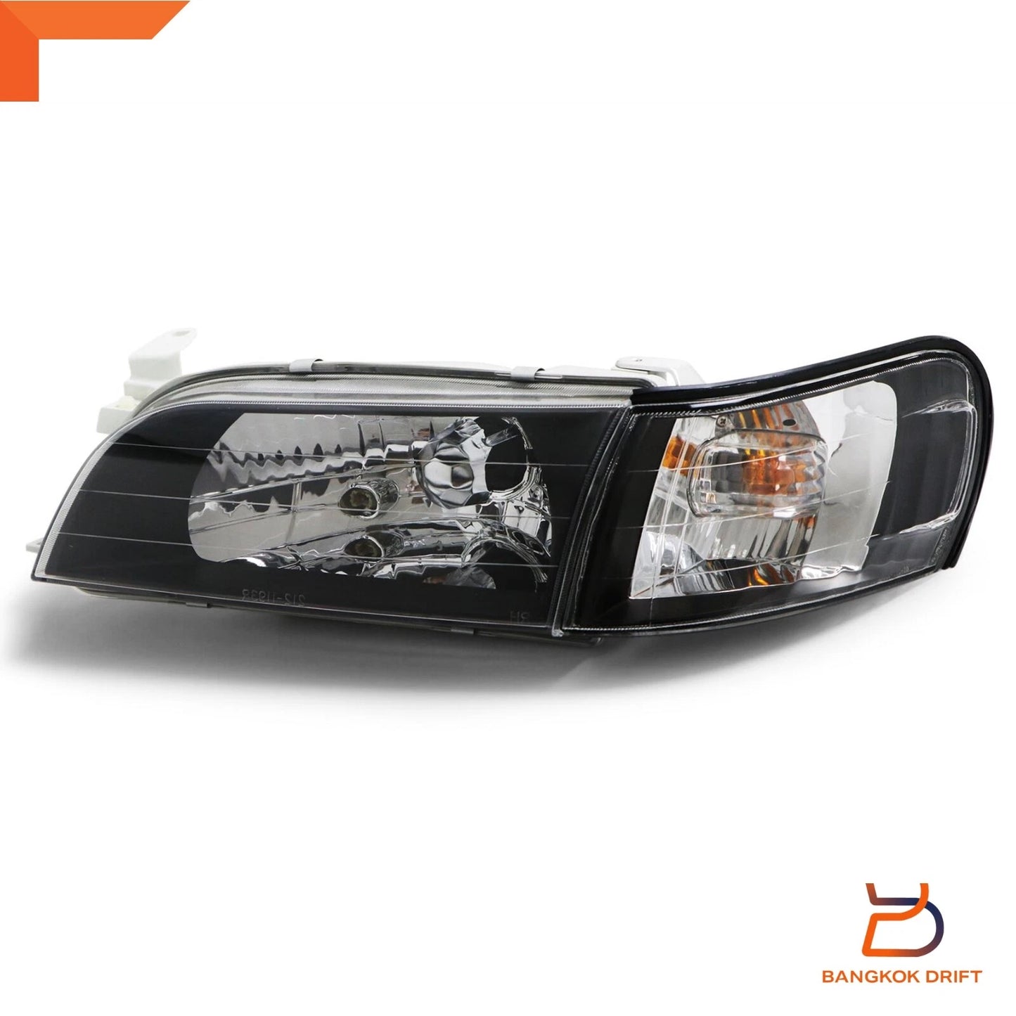 Crystal Black Headlight Lamp Set for Toyota Corolla (1992-1997)