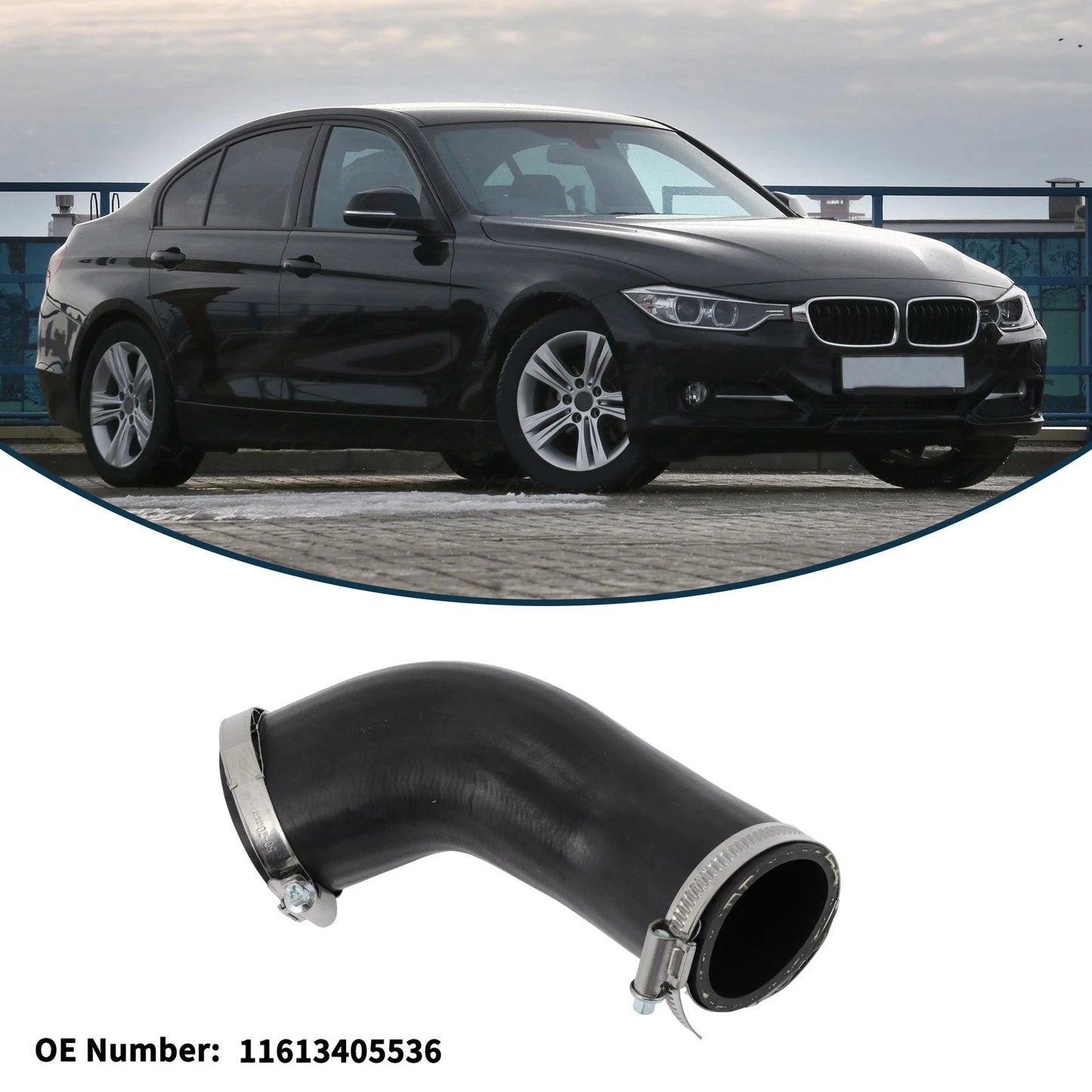 Radiator Heater Hose for BMW X3 E83 3.0d (2004-2008) - Rubber 1 Pc