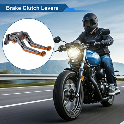 Adjustable Brake Clutch Levers for Suzuki GSXR150 (2017-2020) Orange