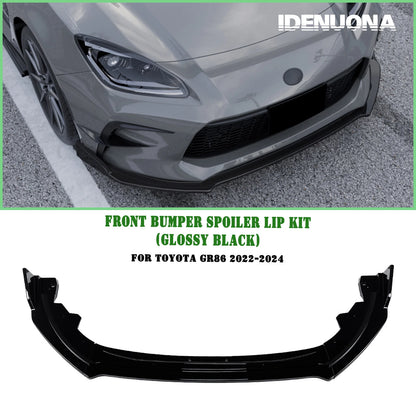 Gloss Black Front Bumper Lip Splitter for Toyota GR86 (2022-2025)