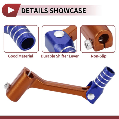 Folding Gear Shifter Lever Orange/Blue for Bosuer Cheetah