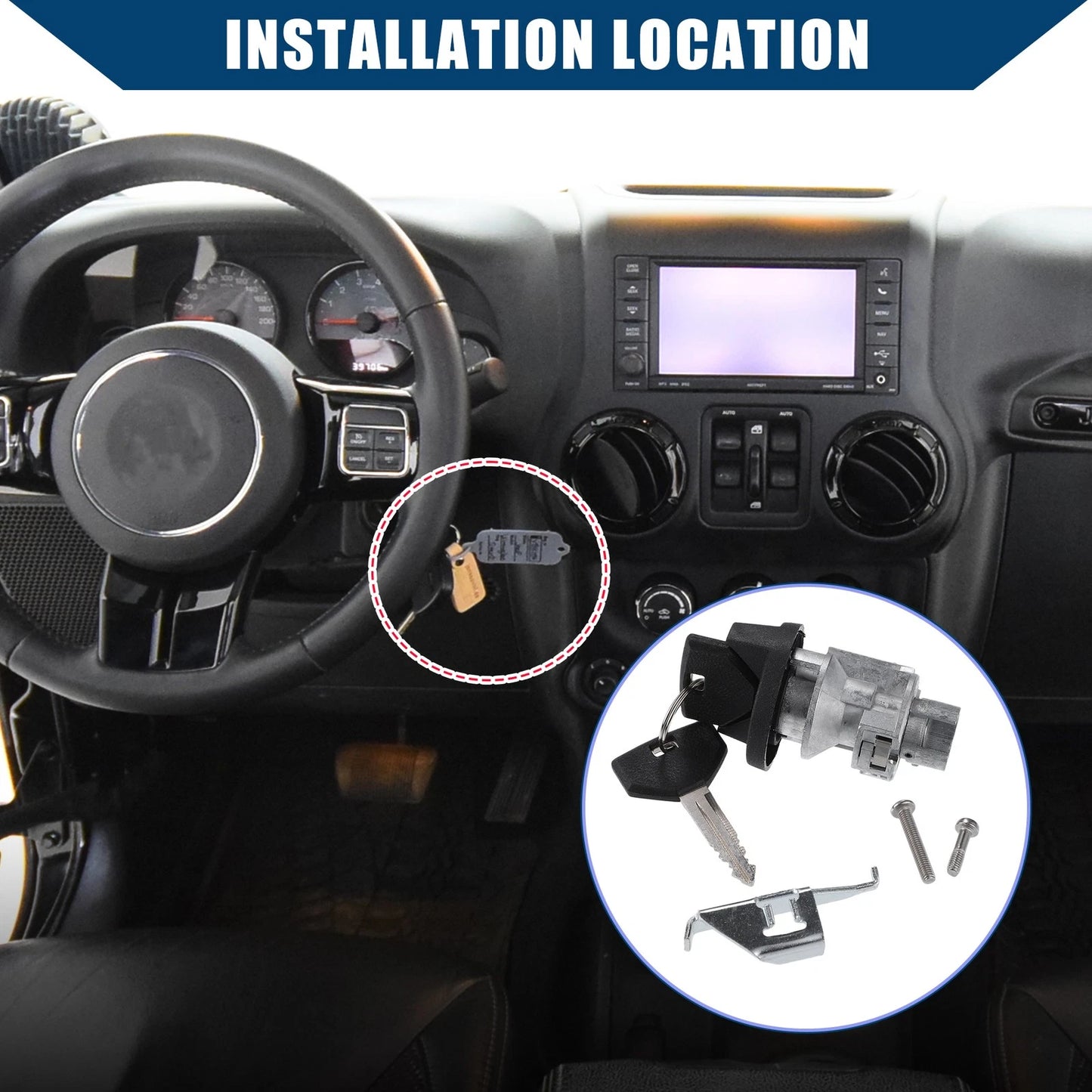 Ignition Lock Cylinder w/ Keys for Ford Excursion (2000-2005)