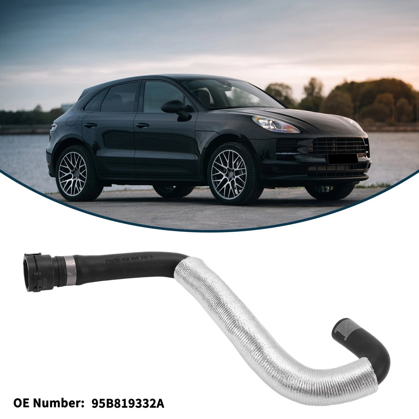 Radiator Hose for Porsche Macan Rubber Coolant Pipe