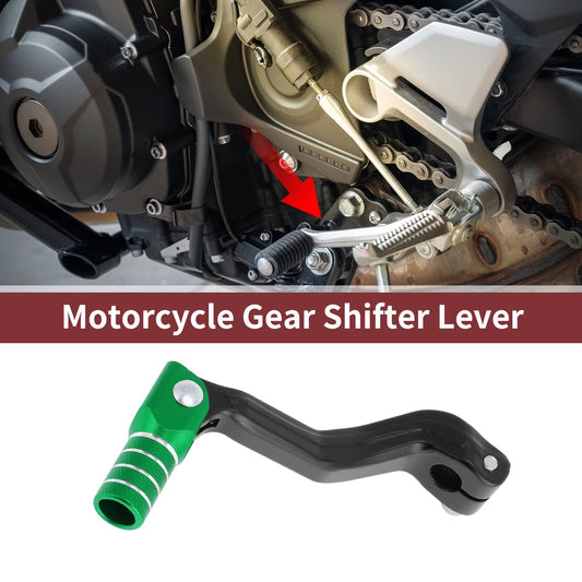 Folding Gear Shifter Lever for Kayo T2 Black Green Silver Tone