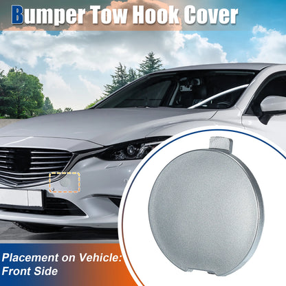 Front Tow Hook Cover for Mazda 6 (2014-2016) Silver Tone