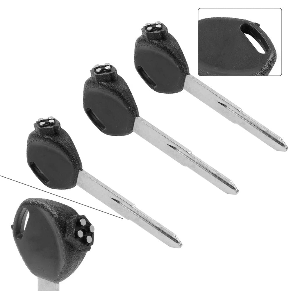 3 x Uncut Blade Blank Key for Honda DIO 100 125 150cc Z4 Z125 SCR100 WH110