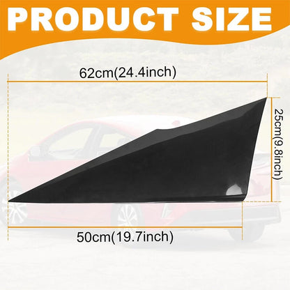 Black Rear Quarter Triangle Moldings Covers for Toyota Prius (2016-2022)