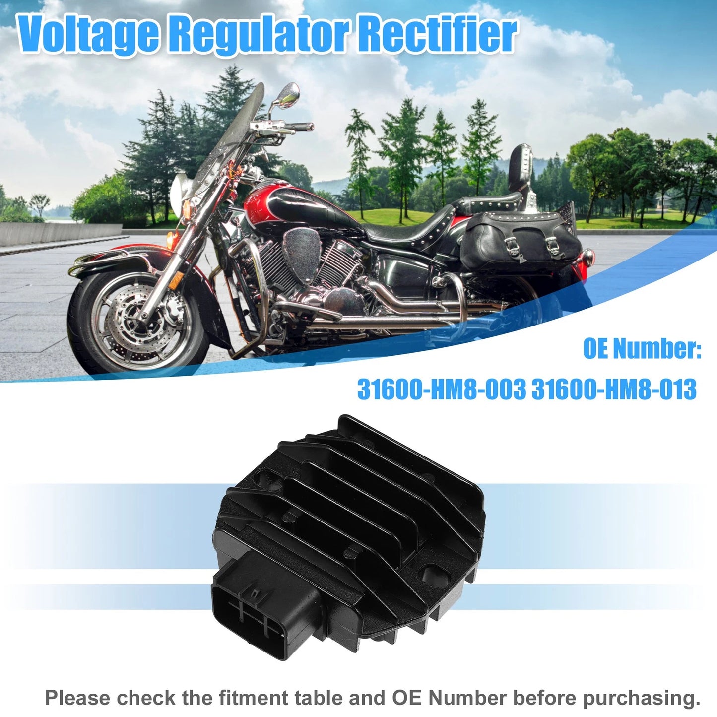 1pc Voltage Regulator Rectifier Black for Yamaha