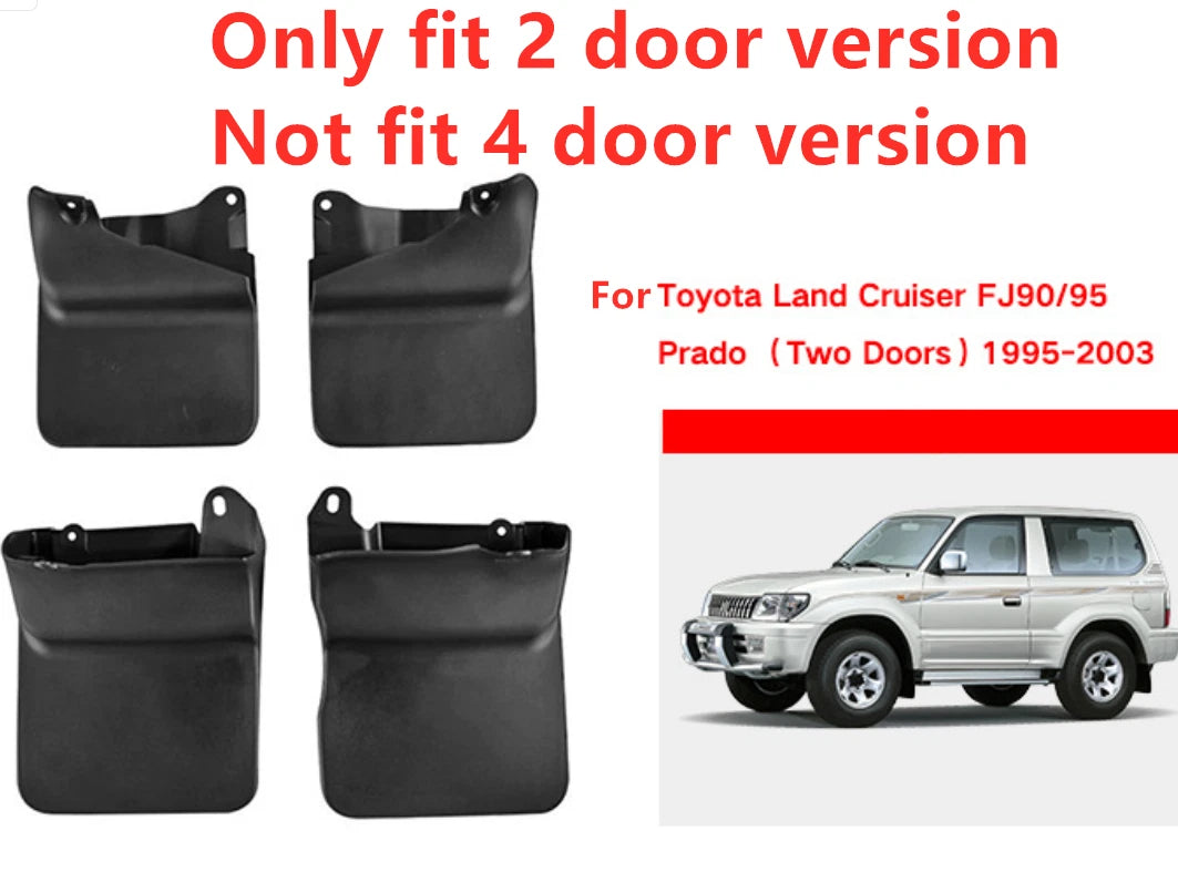 4Pcs Mud Flaps Splash Guard for Toyota Land Cruiser Prado LC90 (1995–2002)