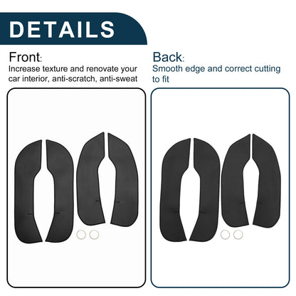 Car Door Leather Anti Kick Pad Sticker for BMW 3 Series (2020-2023) Black Set