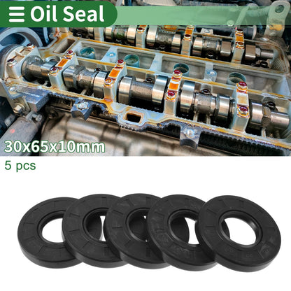 Oil Seal / 30x65x10mm / Seal Ring Rotary Shaft NBR Rubber 5 Pcs