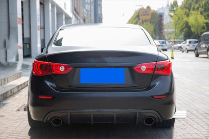 Rear Lower Bumper Diffuser Lip for Infiniti Q50 (2014-2017) Glossy Black