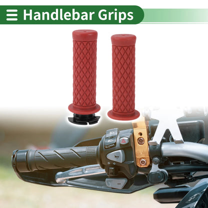 Hand Grips / 7/8" 22mm / TPU Dark Red Grips Cover Kit for Motorcycle