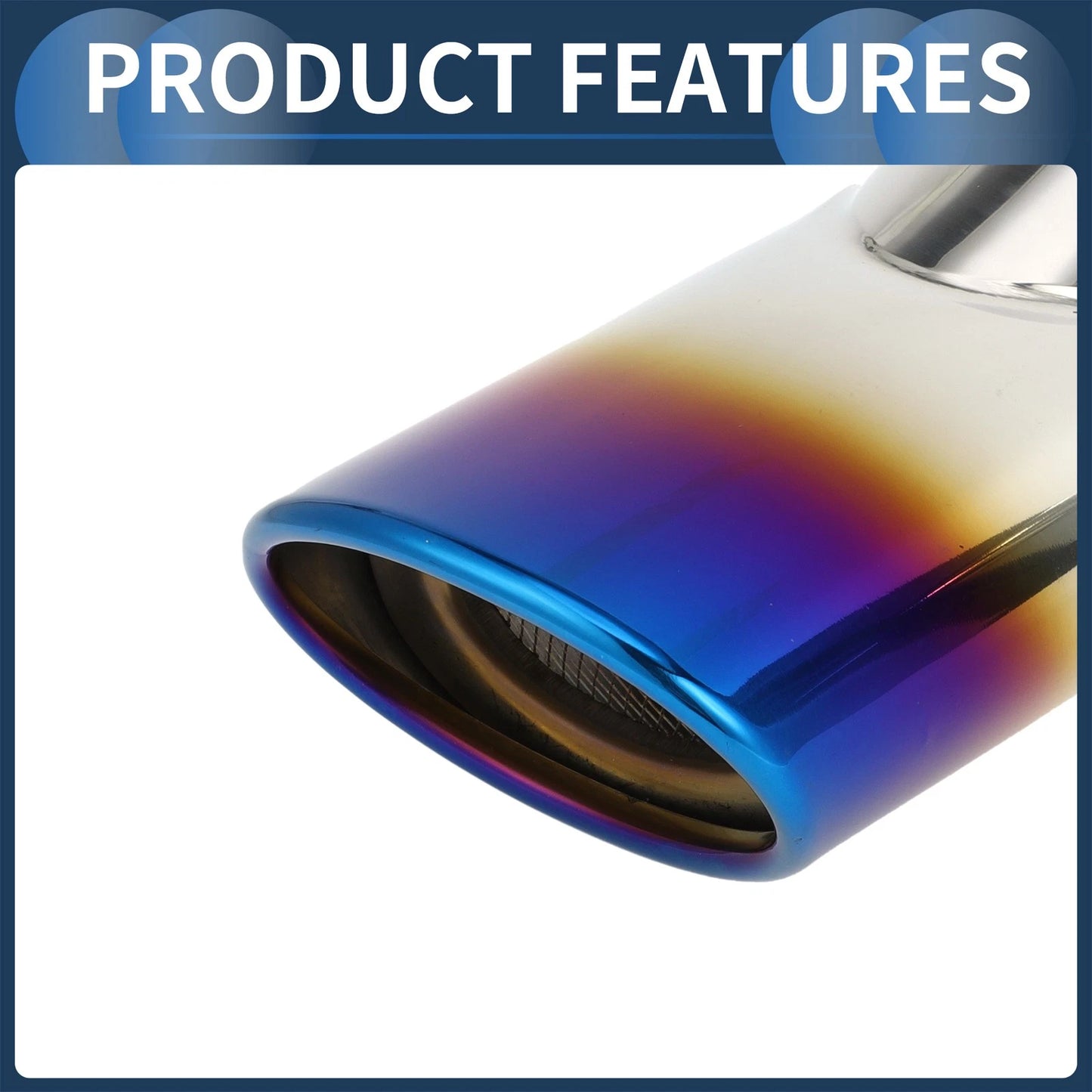 Curved Slant Exhaust Tip 2.8" for Land Rover Range Rover (2002-2010)