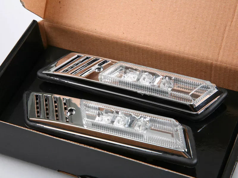 LED Side Marker Repeater Light Chrome for BMW E30 E32 E34 E36 (1992-1996)