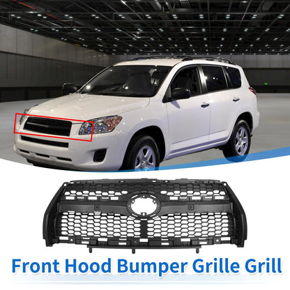 Front Bonnet Bumper Grille for Toyota RAV4 2009-2012 Black