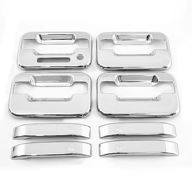 Door Handle Tailgate Covers for 2004-2014 Ford F-150 - 4 x Chrome with Key Pad