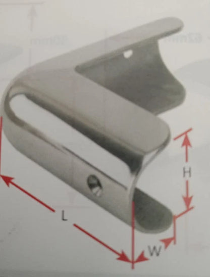 Gunwhale Corner Cap 316 Stainless Steel for 35mm Round Boats