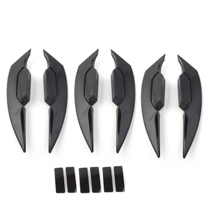 Black Motorcycle Fairing Winglets Side Spoiler Deflectors for Universal Models