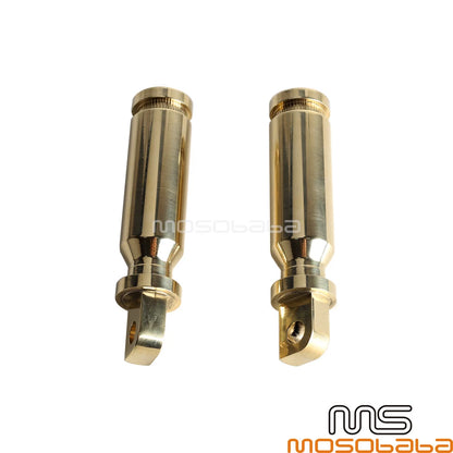 Brass Footpegs for Harley Dyna Sportster Softail Male-Mount