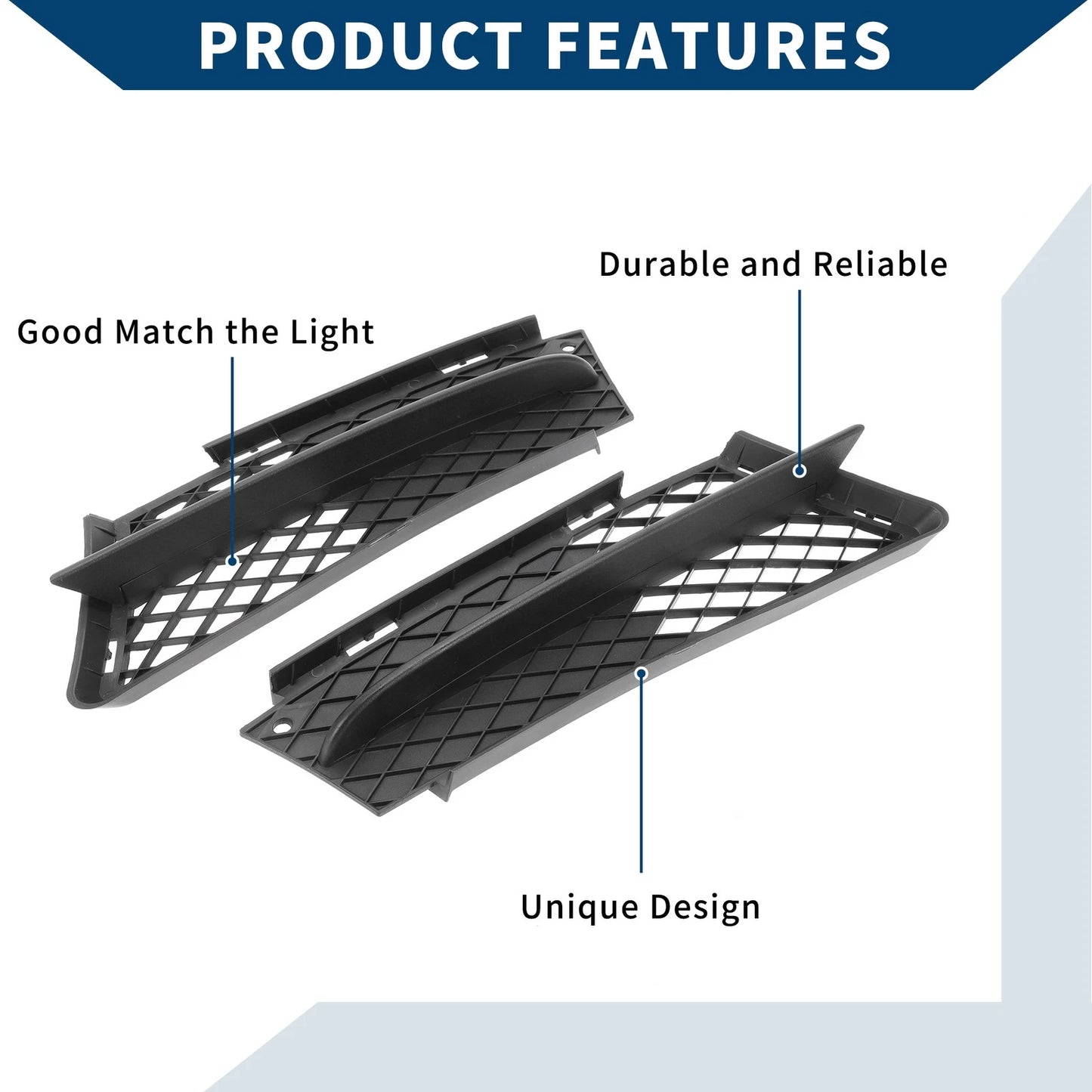 Front Fog Light Grill for BMW 3 Series (2012-2019) - 1 Pair