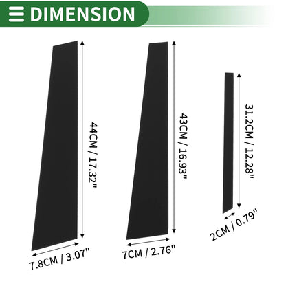 6 Pcs Door Pillar Window Trim for Honda Accord (2003-2007) Black