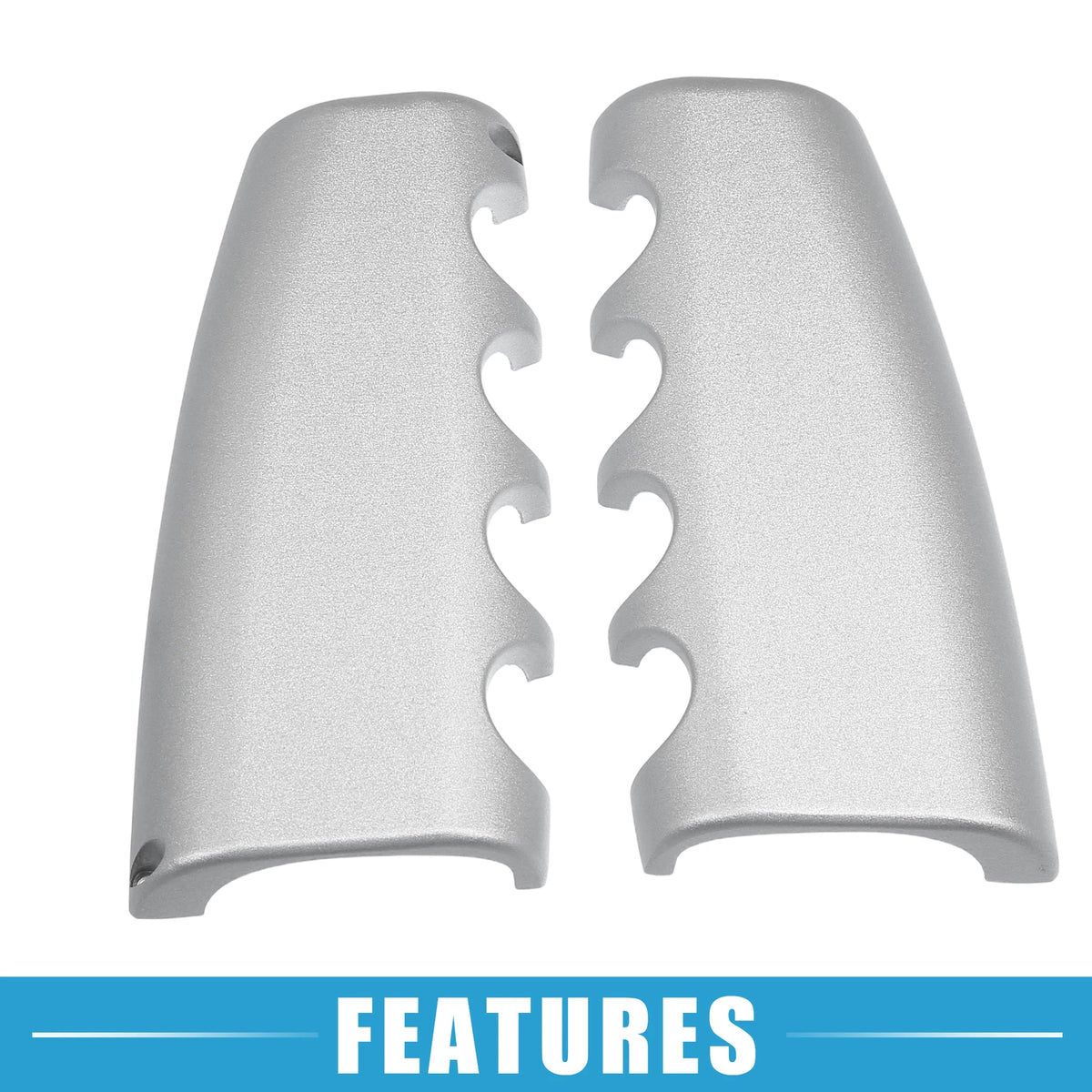Handbrake Cover Grips for Ford Mustang (2015-2021) Silver Tone