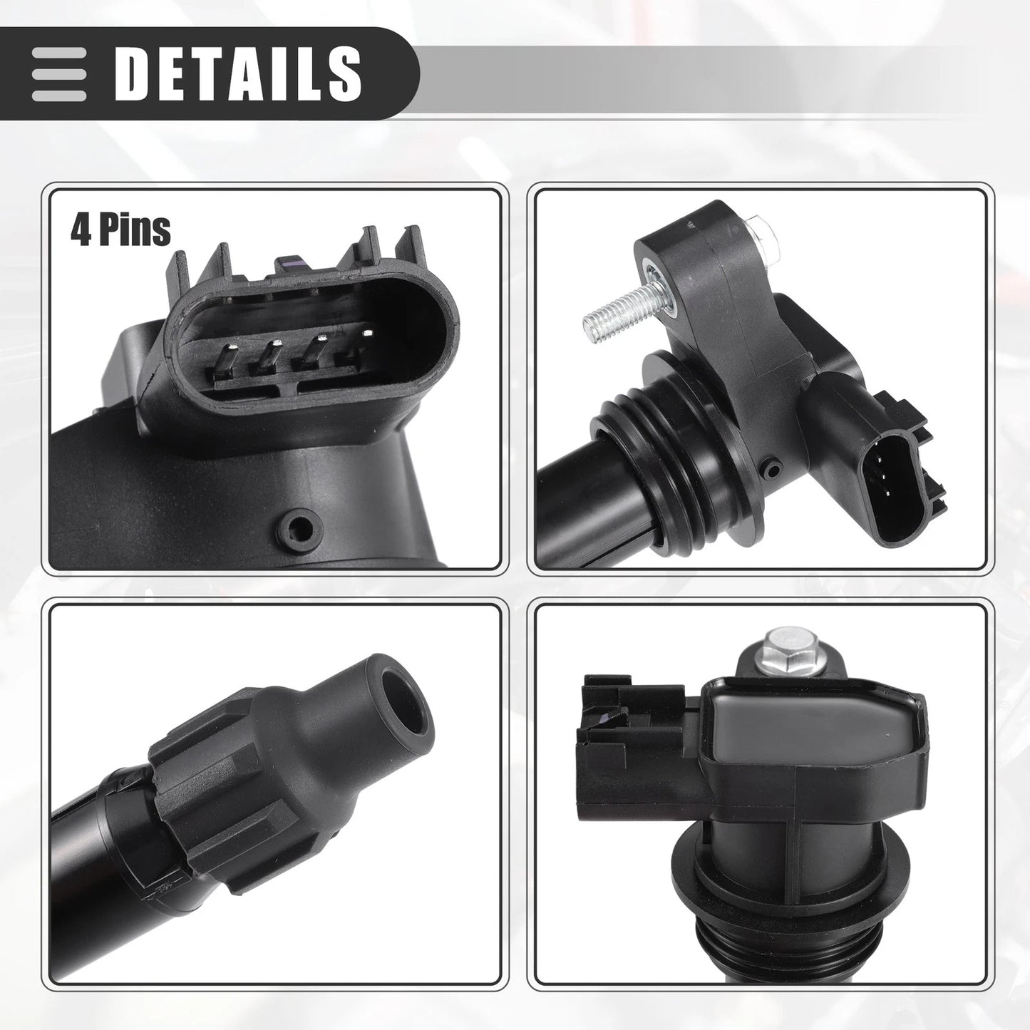 6x Engine Ignition Coil Assembly for Chevrolet Malibu (2008-2012)