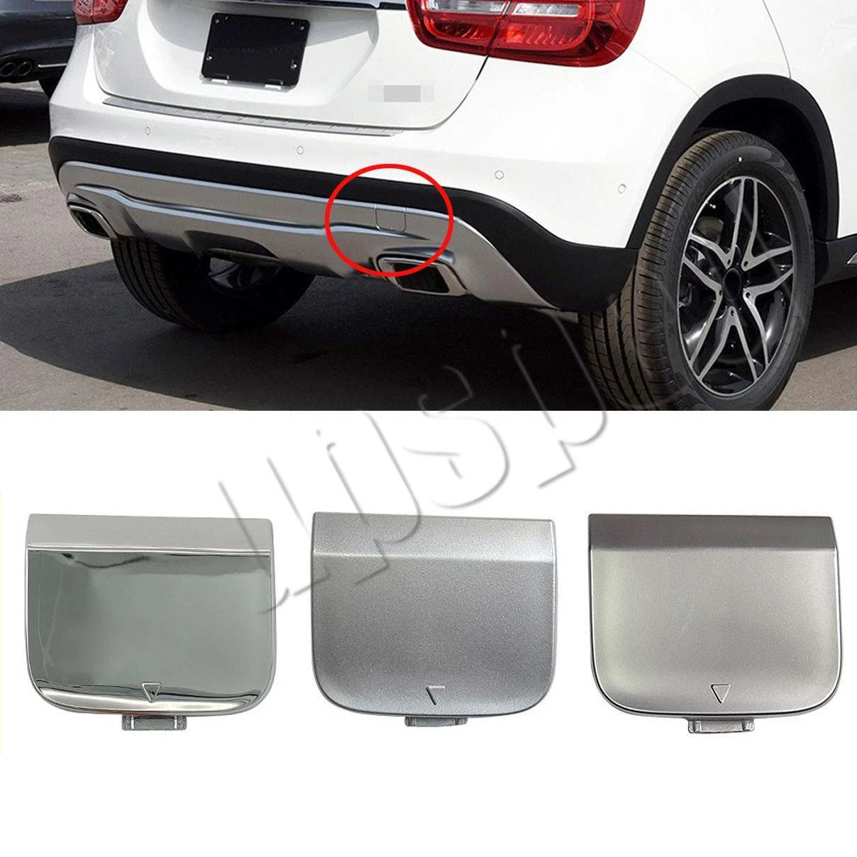 Rear Bumper Tow Hook Eye Cover Cap for Mercedes-Benz GLA-Class (2014–2017)