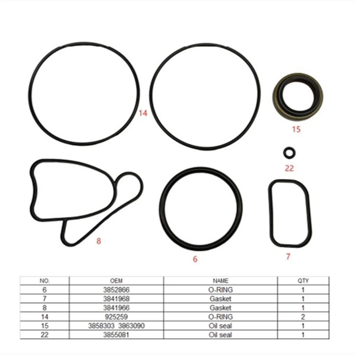 Lower Unit Seal Kit for Volvo Penta SX-A Sterndrive (3888821)